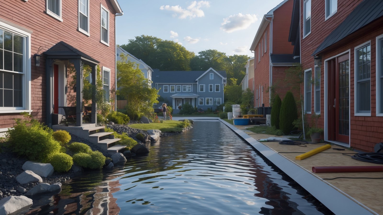 Professional crawl space waterproofing installation in Portsmouth New Hampshire home